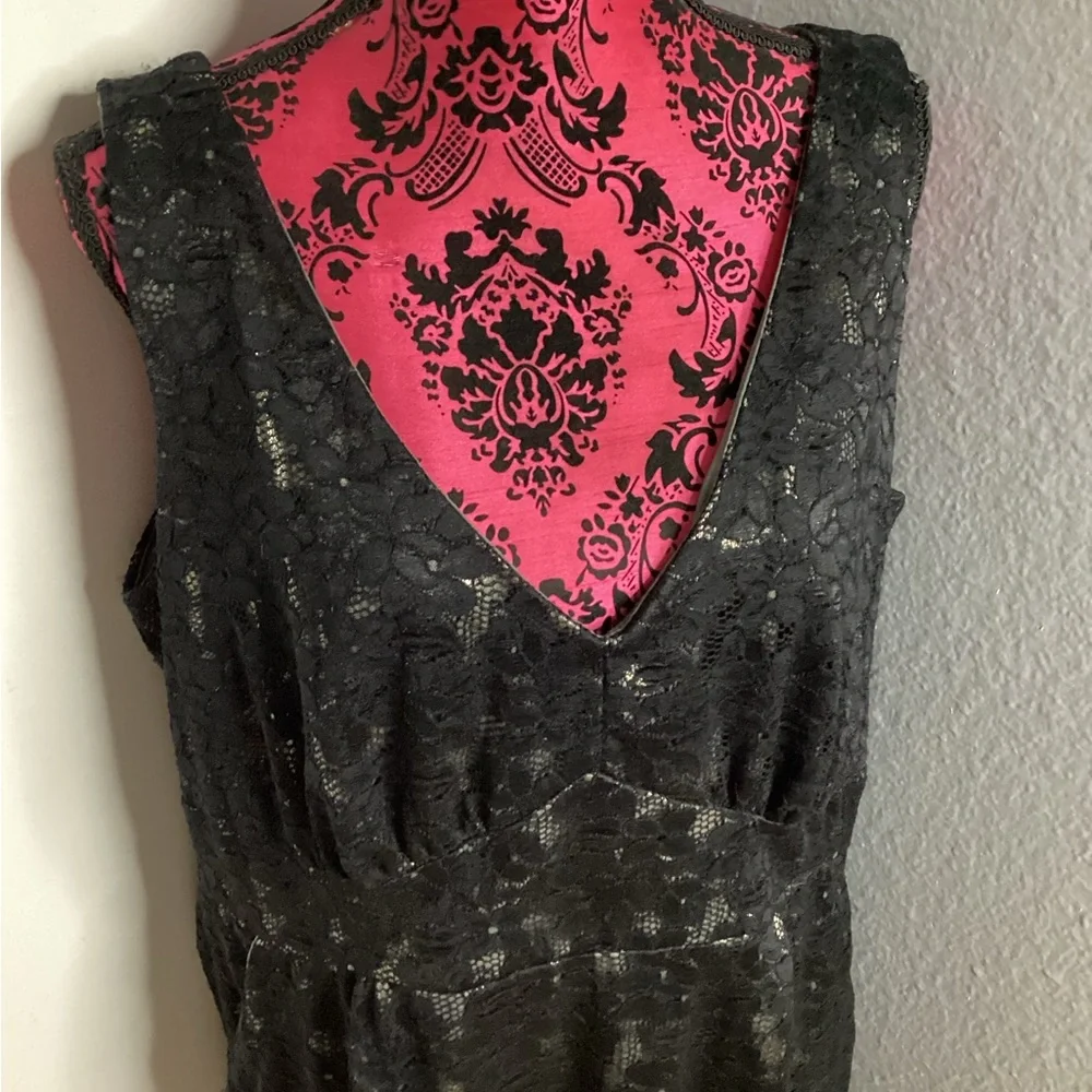 NWOT Torrid Black and Gold Lace Dress 16 - Picture 2 of 11